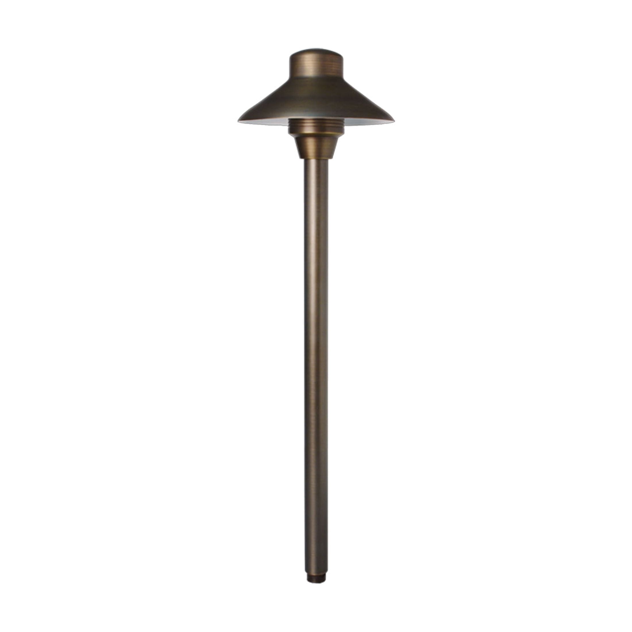 Unique Lighting Lancer6 Path Light, No Lamp, 21" Tall, Weathered Brass