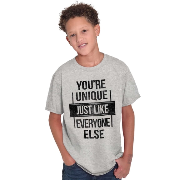 Unique Like Everyone Else Funny Crewneck T Shirts Boy Girl Teen Brisco Brands X
