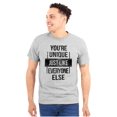 thumbnail image 1 of Unique Like Everyone Else Funny Plus Size Crewneck Graphic Tee Shirt Brisco Brands 2X, 1 of 5