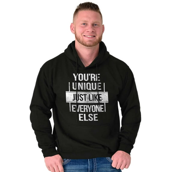 Unique Like Everyone Else Funny Unisex Plus Fleece Graphic Hoodie Brisco Brands 2X