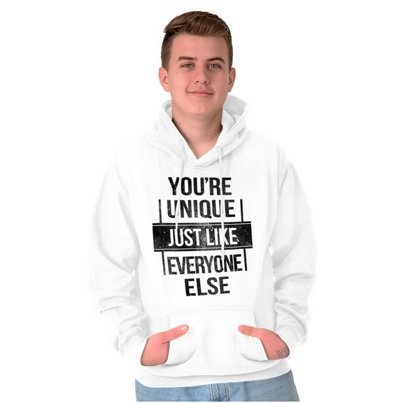 Unique Like Everyone Else Funny Unisex Plus Fleece Graphic Hoodie Brisco Brands 3X