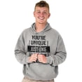 thumbnail image 1 of Unique Like Everyone Else Funny Unisex Plus Fleece Graphic Hoodie Brisco Brands 5X, 1 of 5
