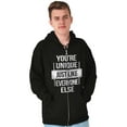 thumbnail image 1 of Unique Like Everyone Else Funny Unisex Fleece Graphic Zip Up Hoodie Brisco Brands 2X, 1 of 5