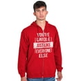 thumbnail image 1 of Unique Like Everyone Else Funny Unisex Plus Size Zip Hoodie Brisco Brands 3X, 1 of 6