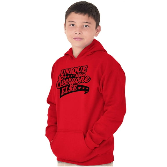 Unique Like Everyone Funny Sarcastic Youth Hoodie Boy Girl Teen Brisco Brands S