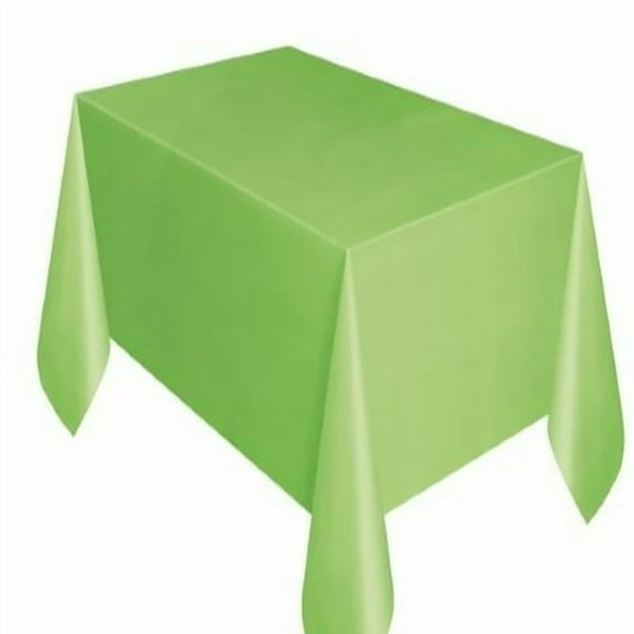 Unique Lime Green Plastic Party Tablecloth 108 x 54 Inches (Pack of 10)