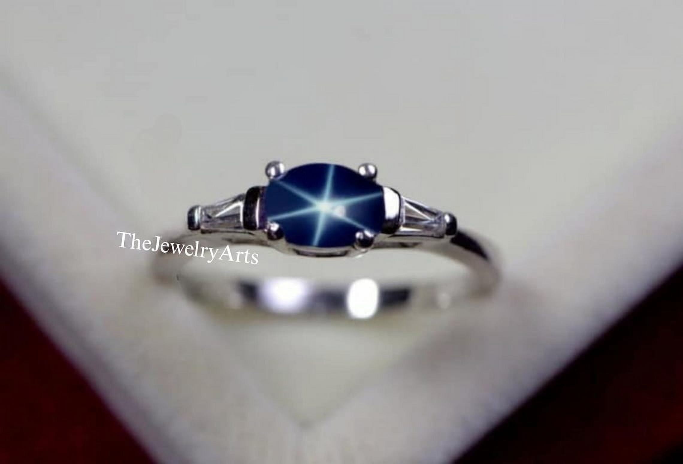 Unique Lindy Star Ring, Blue Star Ring, 925 Sterling Silver, Sapphire ...