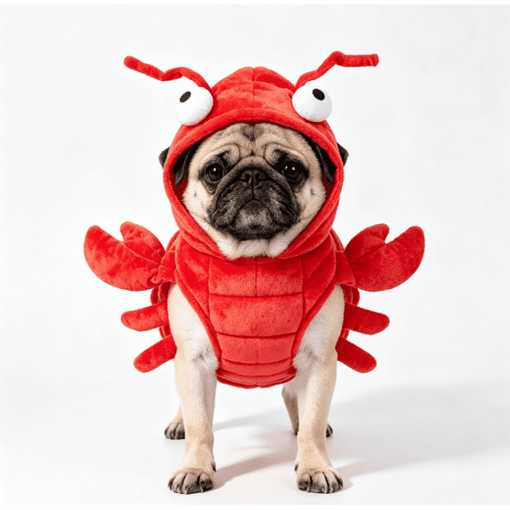 Unique Lobster Dog Cat Halloween Costume Soft Durable Red Crustacean Wear Outfit for Festival Party Home Garden Photo Shoot