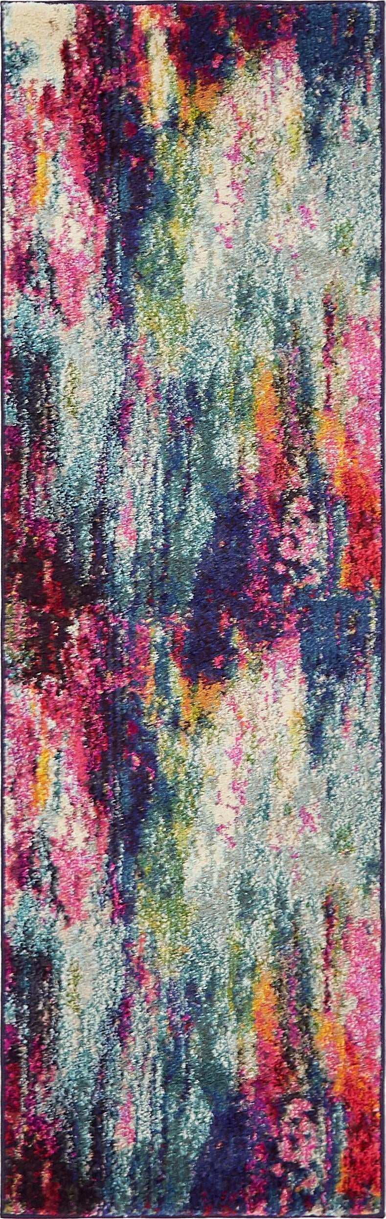 Unique Loom 2' 2 x 6' 7 Multi Sunset Spectrum Runner Rug