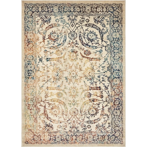 Unique Loom 7' 0 x 10' 0 Beige Dragor Copenhagen Area Rug