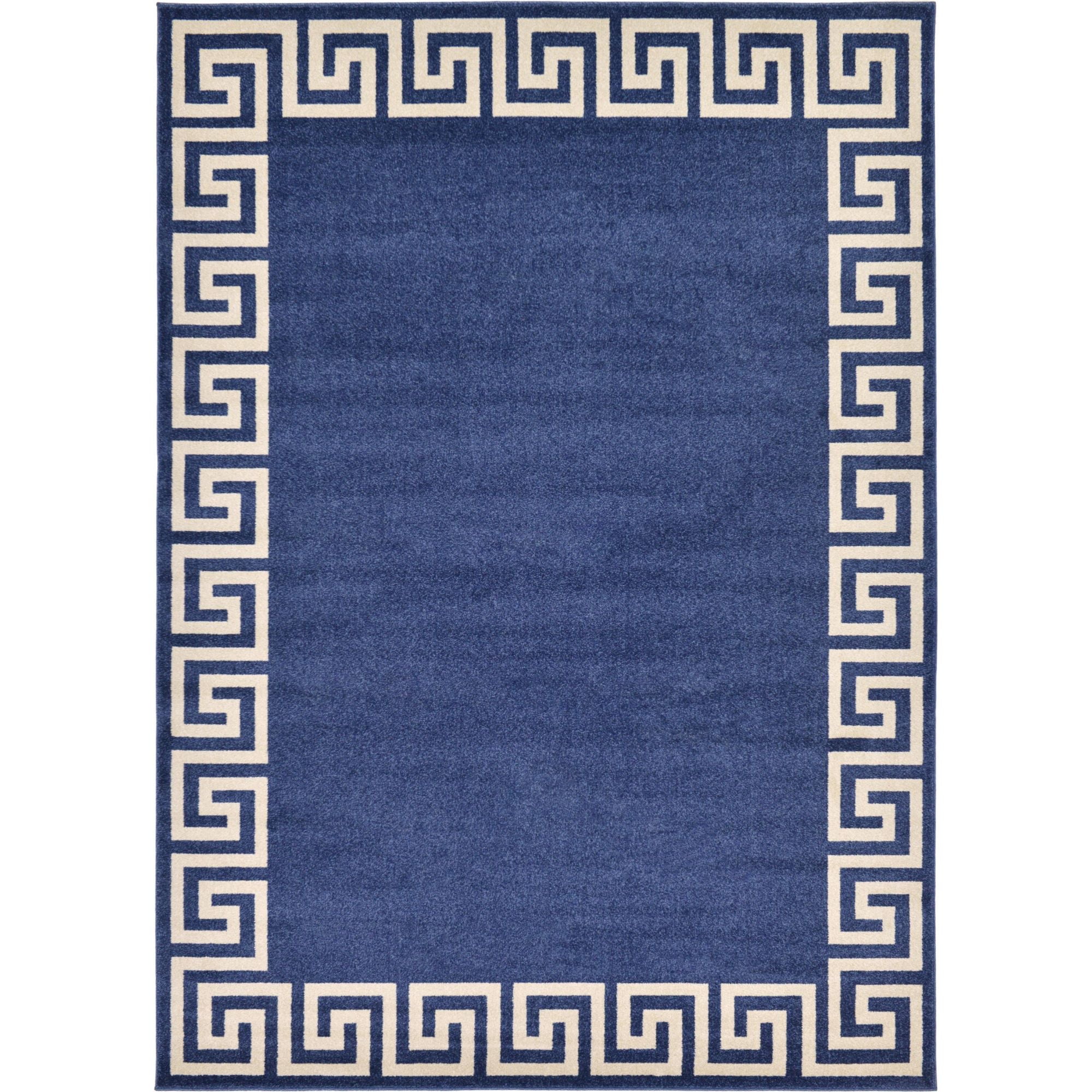 Unique Loom 7' 0 x 10' 0 Navy Blue Modern Athens Area Rug