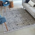 thumbnail image 1 of Unique Loom Aarhus Collection Area Rug - Floral (5' 3" x 8' Rectangle Gray/Black), 1 of 7