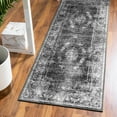 thumbnail image 1 of Unique Loom Aarhus Collection Area Rug - Medallion (2' 7" x 10' Runner Charcoal/Gray), 1 of 7