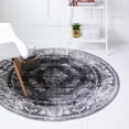 thumbnail image 1 of Unique Loom Aarhus Collection Area Rug - Medallion (5' 3" Round Charcoal/Gray), 1 of 6