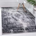 thumbnail image 1 of Unique Loom Aarhus Collection Area Rug - Medallion (6' 1" x 9' Rectangle Gray/Ivory), 1 of 7