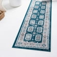 thumbnail image 1 of Unique Loom Aarhus Collection Area Rug - Southwestern (2' x 6' 1" Runner Blue/Black), 1 of 7