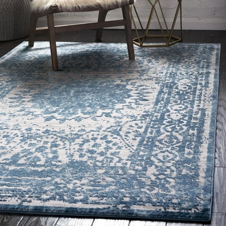 Unique Loom Aberdeen Collection Area Rug - Derbyshire (2' 2" x 3' Rectangle Light Blue/Beige)