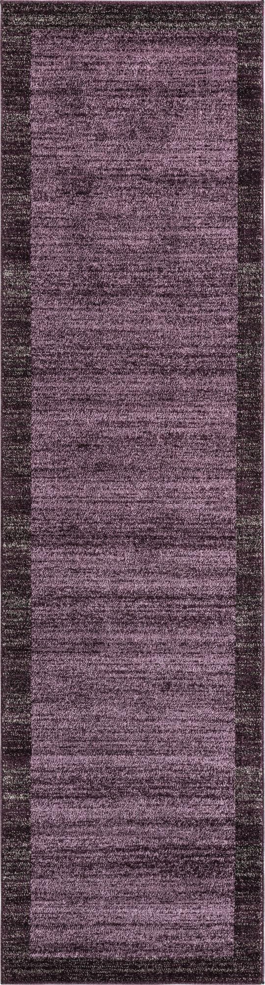 Unique Loom Abigail Del Mar Rug Violet 2' 7" x 10' Runner Solid