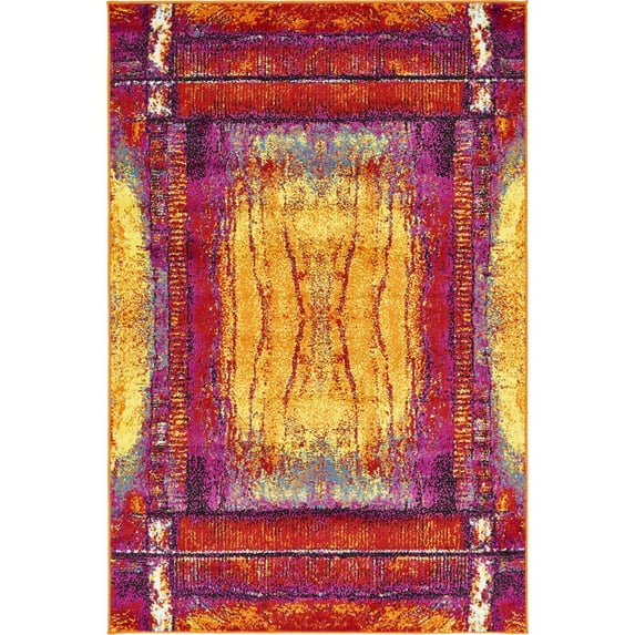 Unique Loom Abstract Modern Area Rugs, Multi-color