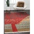 thumbnail image 1 of Unique Loom Abstract Modern Area Rugs, Red, 1 of 6