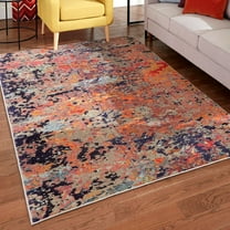 Unique Loom Vivid Collection Area Rug - Ahmedabad (4' x 6' Rectangle Multi/Beige)