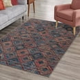 thumbnail image 1 of Unique Loom Sisu Collection Area Rug - Aksil (5' 3" x 8' Rectangle Peach and Blue/Navy Blue), 1 of 7