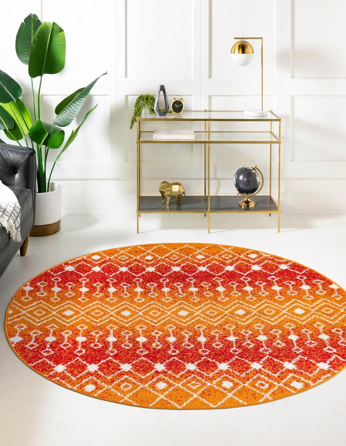 Unique Red Rug Unique Loom Tribal Trellis Collection Area Rug - Alaoui (3' 3