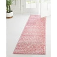 thumbnail image 1 of Unique Loom Tribal Trellis Collection Area Rug - Alaoui (2' 7" x 10' Runner Pink/Ivory), 1 of 11
