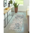 thumbnail image 1 of Unique Loom Tribal Trellis Collection Area Rug - Alaoui (3' 3" x 16' 5" Runner Multi Gray Blue/Ivory), 1 of 11