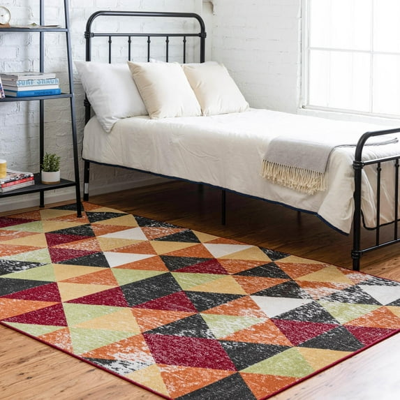 Unique Loom Valencia Collection Area Rug - Albufera (9' x 12' Rectangle Multi/Black)