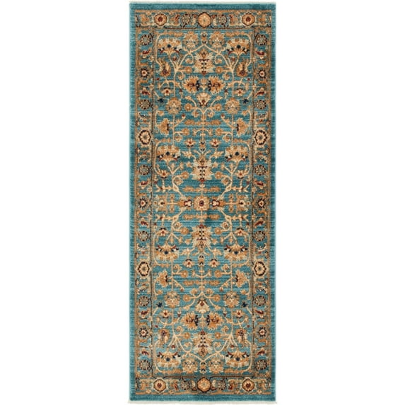 Unique Loom Alcott Dorchester Rug, Turquoise (2' 2 x 6' 0)