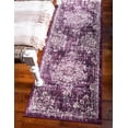 thumbnail image 1 of Unique Loom Alexis Penrose Rug Purple/Brown 2' 2" x 6' Runner Medallion Bohemian Perfect For Bathroom Hallway Mud Room Laundry Room, 1 of 7