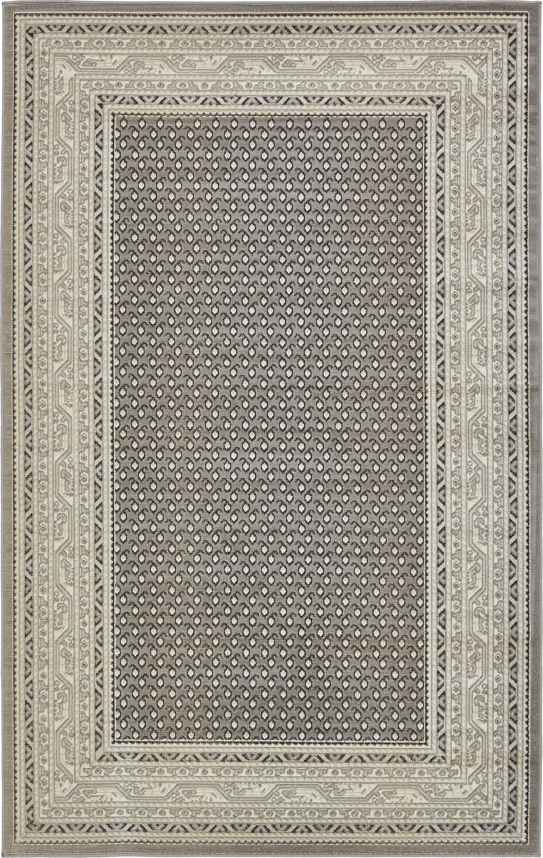 Unique Loom Allover Williamsburg Rug Gray/Black 5' 3" x 8' Rectangle