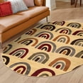 thumbnail image 1 of Unique Loom Cafe Collection Area Rug - Altissio (5' 3" x 8' Oval Cream/Brown), 1 of 5
