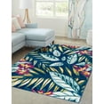 thumbnail image 1 of Unique Loom Ambrosia Bloom Rug ,Rectangle,2' 2" x 3' 1" Navy Blue Modern Floral Living Room Bed Room Dining Room, 1 of 6