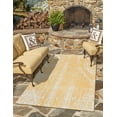 thumbnail image 1 of Unique Loom Outdoor Bohemian Collection Area Rug - Anthro (5' 3" x 8' Rectangle Yellow/Ivory), 1 of 6