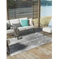 thumbnail image 1 of Unique Loom Outdoor Bohemian Collection Area Rug - Anthro (6' 1" x 9' Rectangle Charcoal Gray/Ivory), 1 of 6