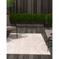 thumbnail image 1 of Unique Loom Outdoor Bohemian Collection Area Rug - Anthro (10' x 13' 1" Rectangle Pink/Ivory), 1 of 6