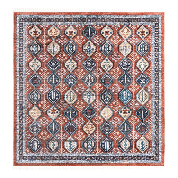 Unique Loom Aramis Collection Area Rug - Conner (12' Square Rust Red/Brown)
