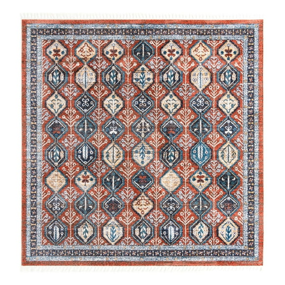 Unique Loom Aramis Collection Area Rug - Conner (12' Square Rust Red/Brown)