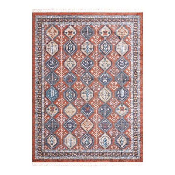 Unique Loom Aramis Collection Area Rug - Conner (9' x 12' Rectangle Rust Red/Brown)