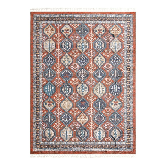 Unique Loom Aramis Collection Area Rug - Conner (9' x 12' Rectangle Rust Red/Brown)