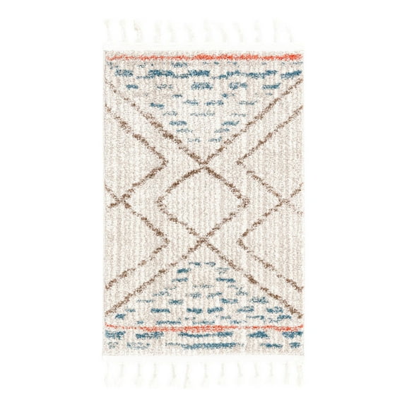 Unique Loom Aramis Collection Area Rug - Kavi (2' x 3' 1" Rectangle Ivory/Beige)