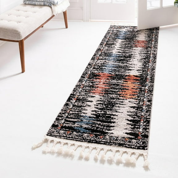 Unique Loom Aramis Collection Area Rug - Landon (2' x 8' Runner Multi/Beige)