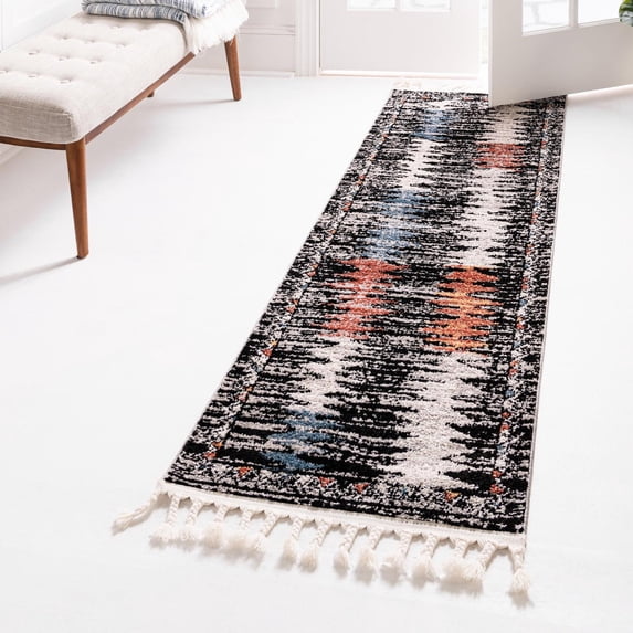 Unique Loom Aramis Collection Area Rug - Landon (2' x 8' Runner Multi/Beige)