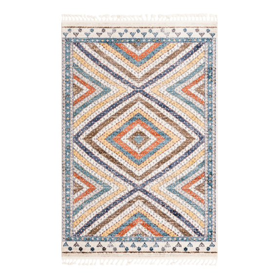 Unique Loom Aramis Collection Area Rug - Rio (6' x 9' Rectangle Blue/Cream)
