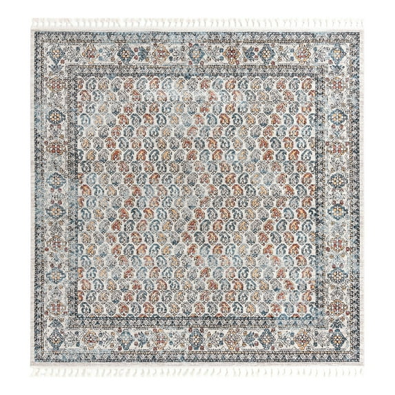 Unique Loom Aramis Collection Area Rug - Solal (10' Square Multi/Cream)