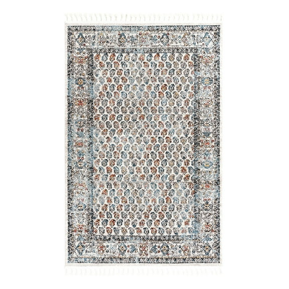 Unique Loom Aramis Collection Area Rug - Solal (5' 3" x 8' Rectangle Multi/Cream)