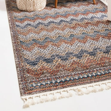 Unique Loom Aramis Collection Area Rug - Stella (5' 3" x 8' Rectangle Multi/Beige)