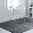 thumbnail image 1 of Unique Loom Soft Solid Shag Collection Area Rug - Aras (9' 10" x 13' 1" Rectangle Pebble Gray), 1 of 6